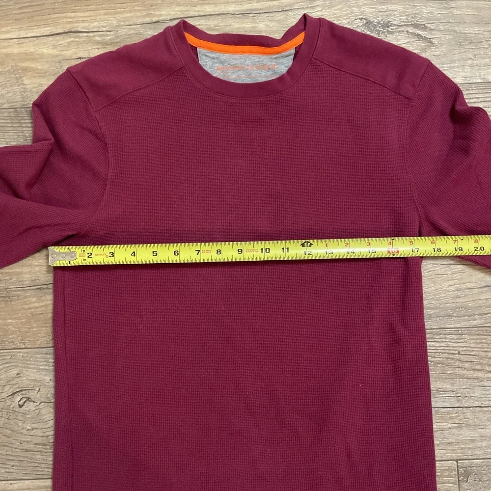 Banana Republic Waffle Long Sleeve T Shirt Sz M‎ Men's Raspberry Red